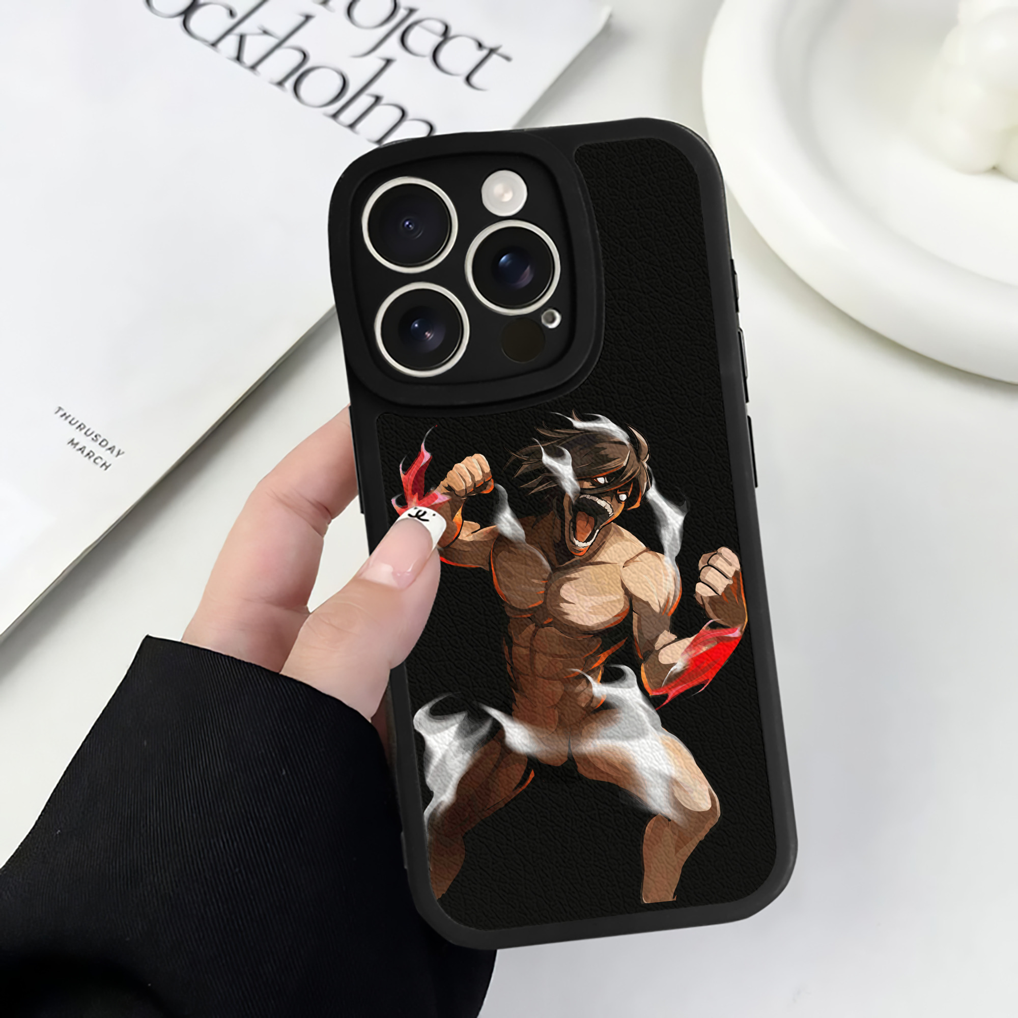 （画像用） 進撃の巨人 Attack on Titan 【iPhone 16シリーズ対応】シリコンスマホケース（レザー調） 材質：シリコン